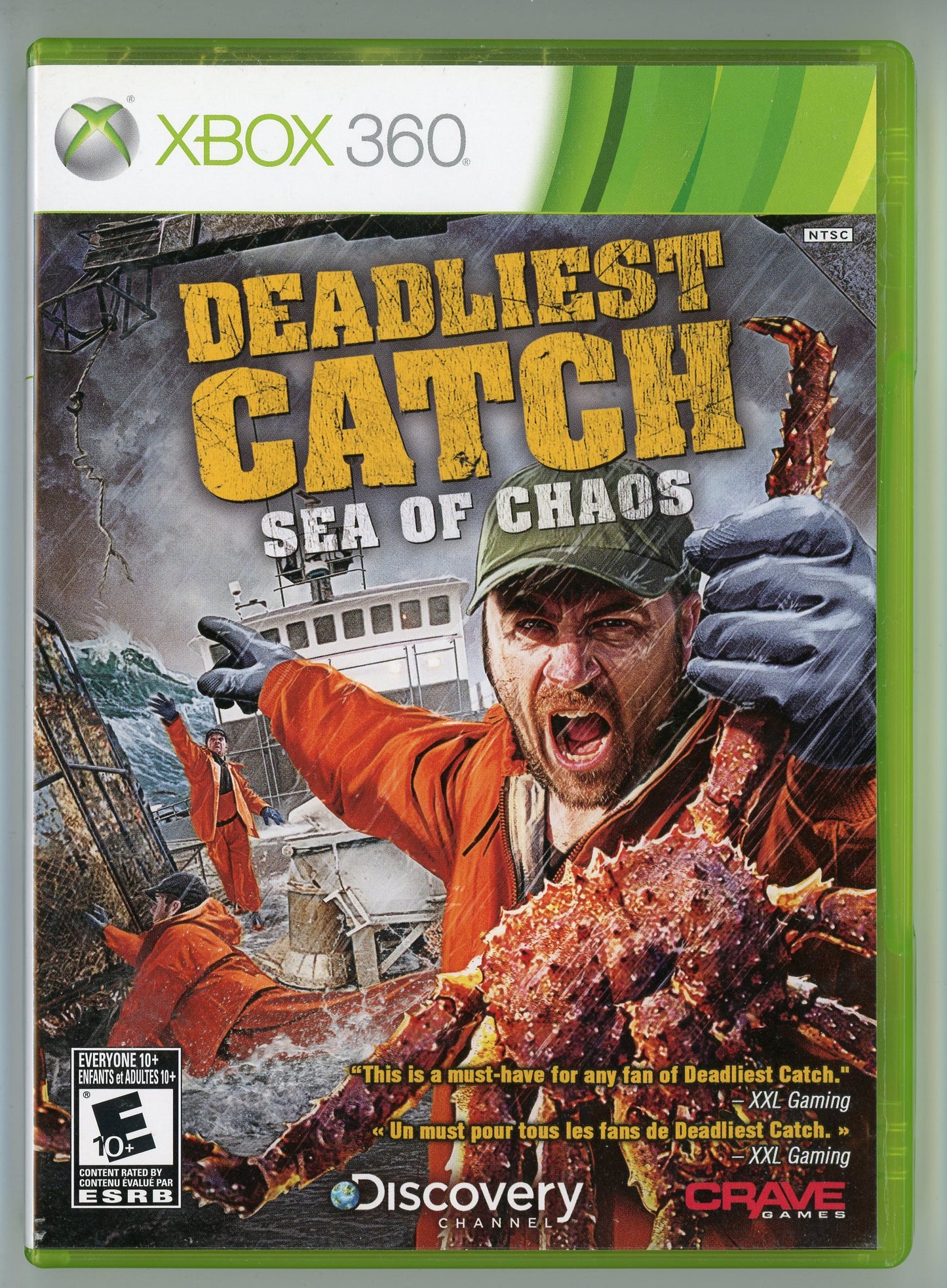 2010 Discovery Channel Deadliest Catch: Sea of Chaos Xbox 360 Video Game Disc In Box