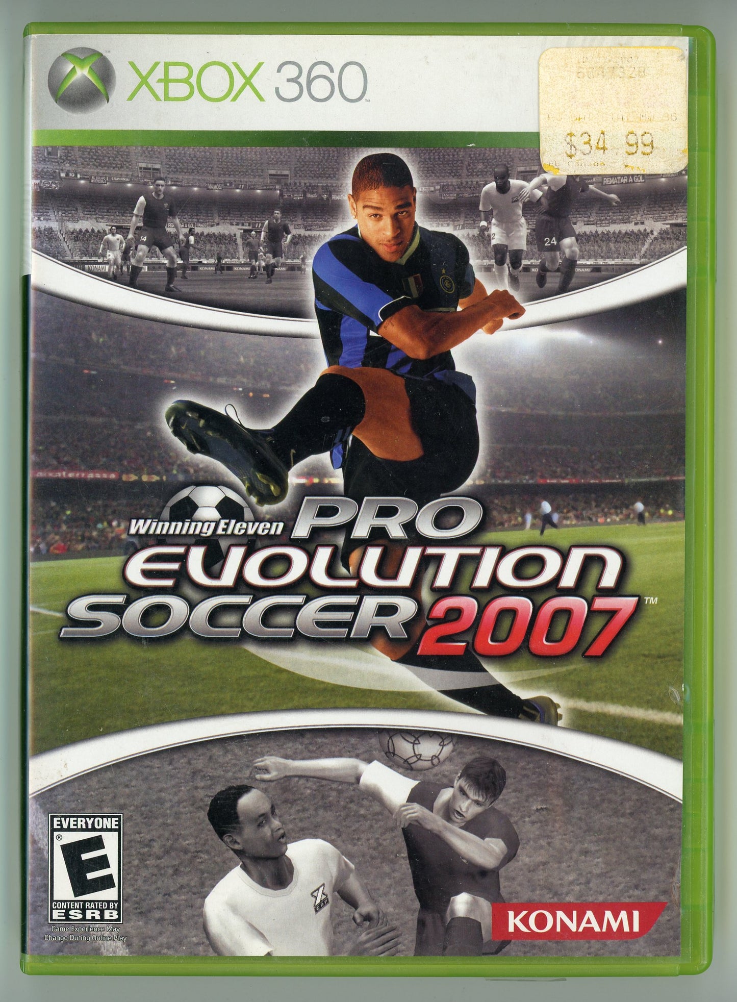 Konami Winning Eleven: Pro Evolution Soccer 2007 Xbox 360 Video Game Disc In Box