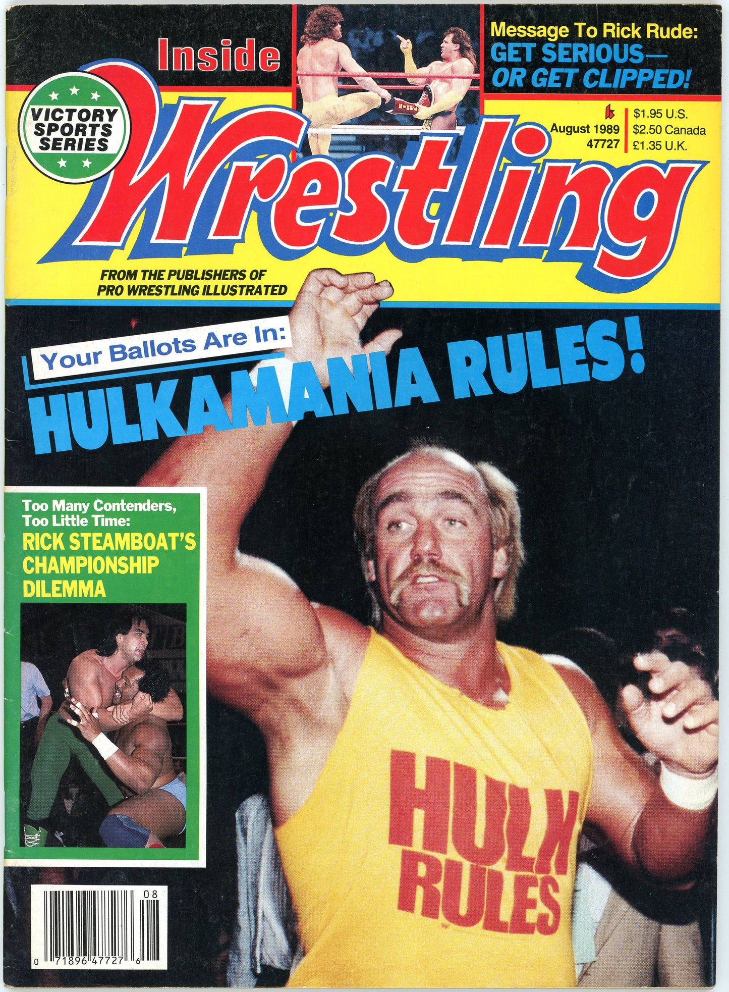 Inside Wrestling Vintage Magazine (August, 1989) Hulkamania Rules!