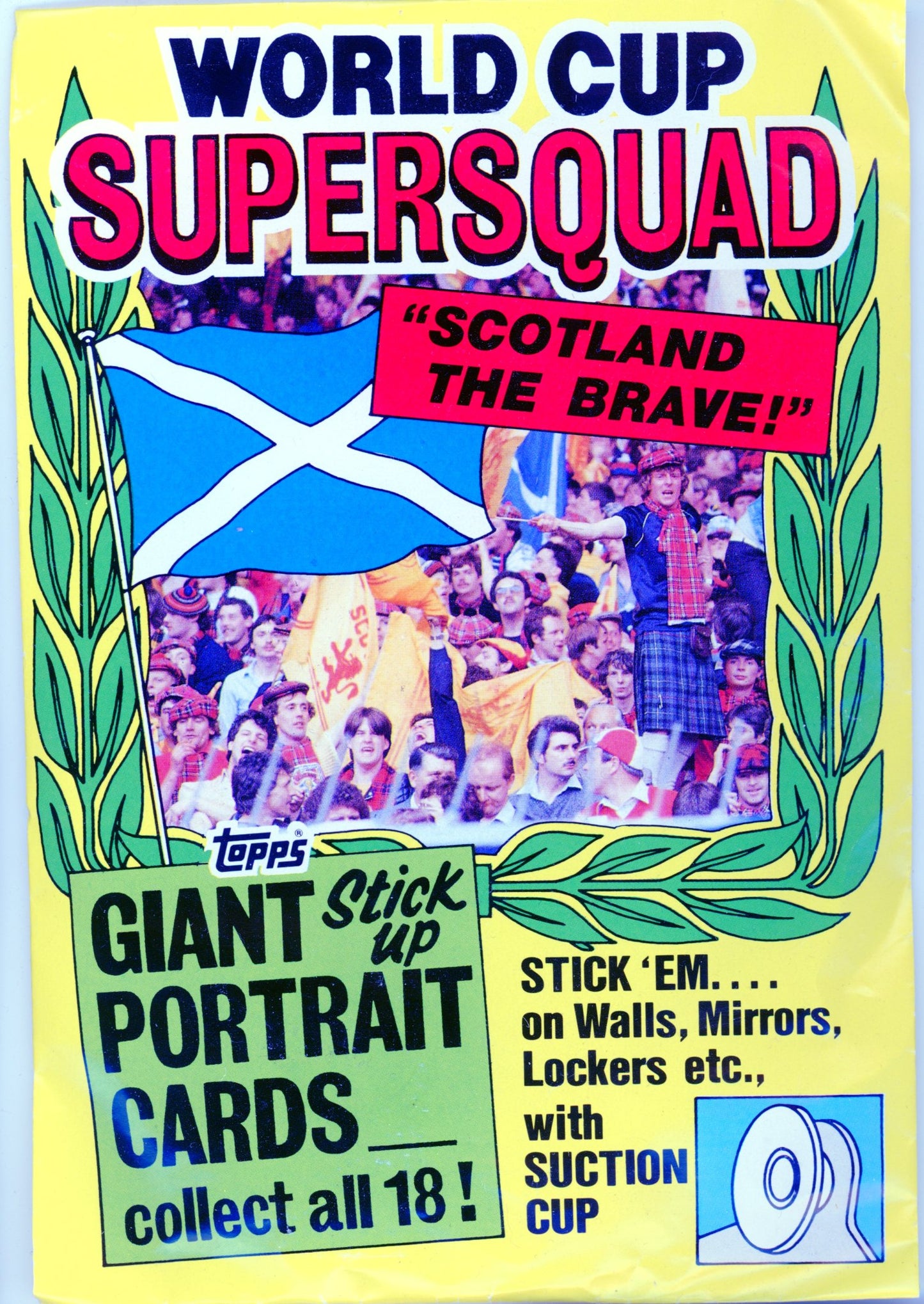 1991 Topps World Cup Supersquad Giant Stick-Up Portrait Card