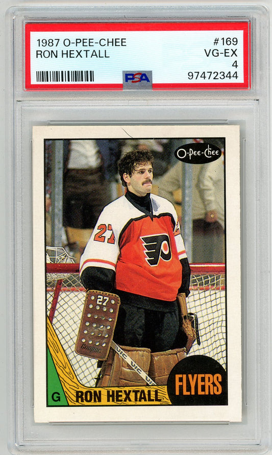 1987 O-Pee-Chee Ron Hextall Graded Rookie Card #169 PSA 4