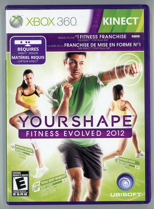 Ubisoft Your Shape: Fitness Evolved 2012 Xbox 360 Kinect Video Game Disc In Box