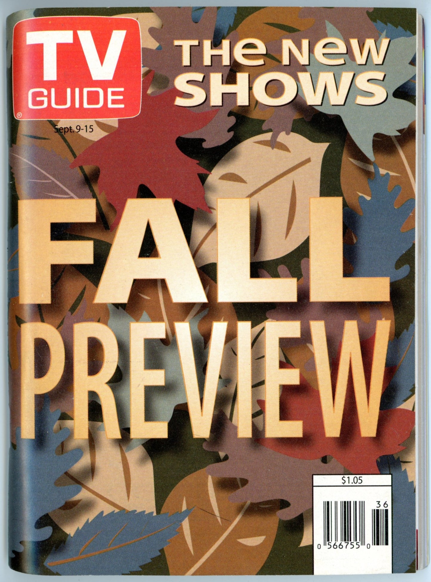 TV Guide Canada Vintage Magazine (September 9-15 1995) Newsstand Fall Preview