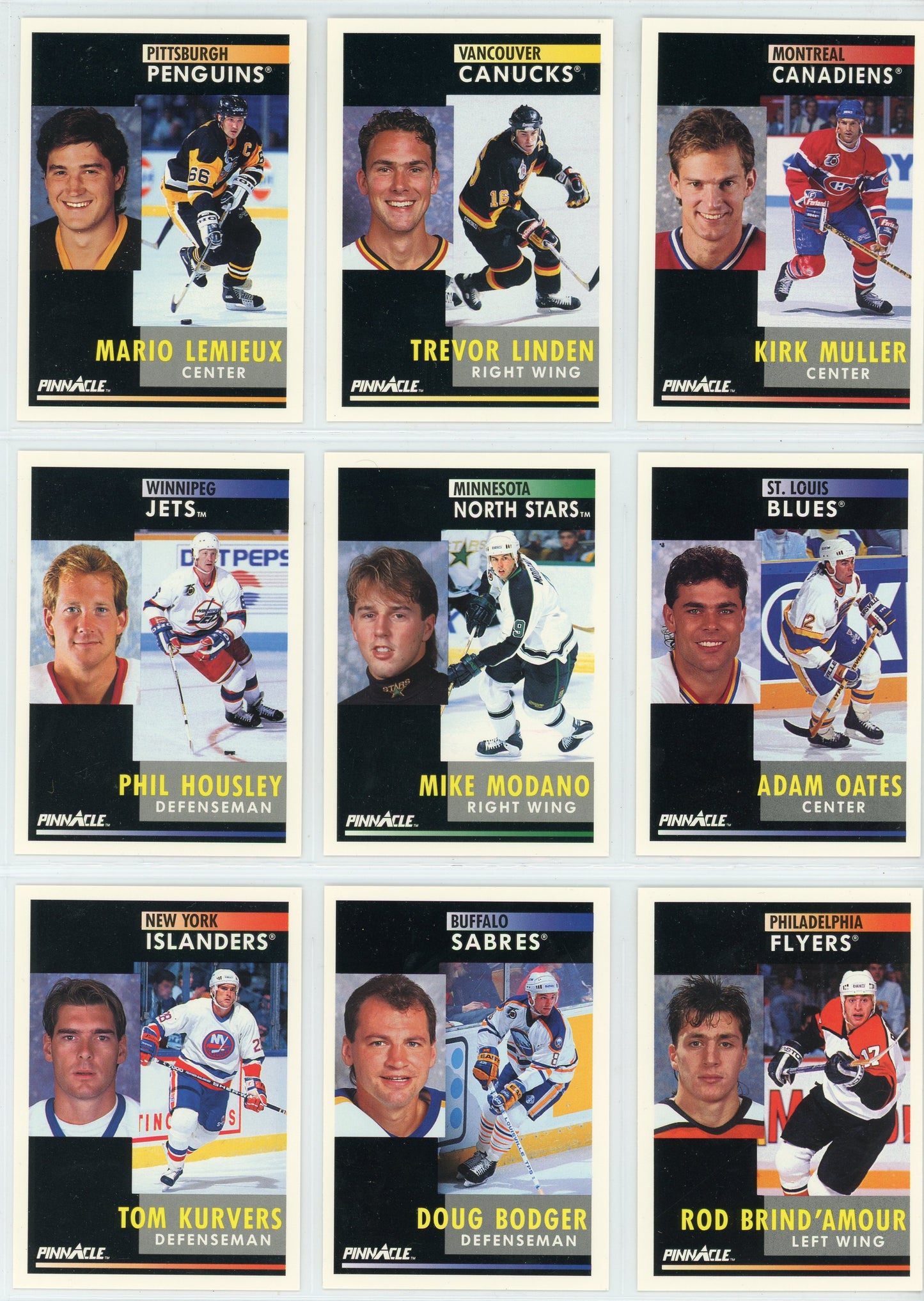 1991/92 Pinnacle NHL Hockey Complete Set (420 Cards)