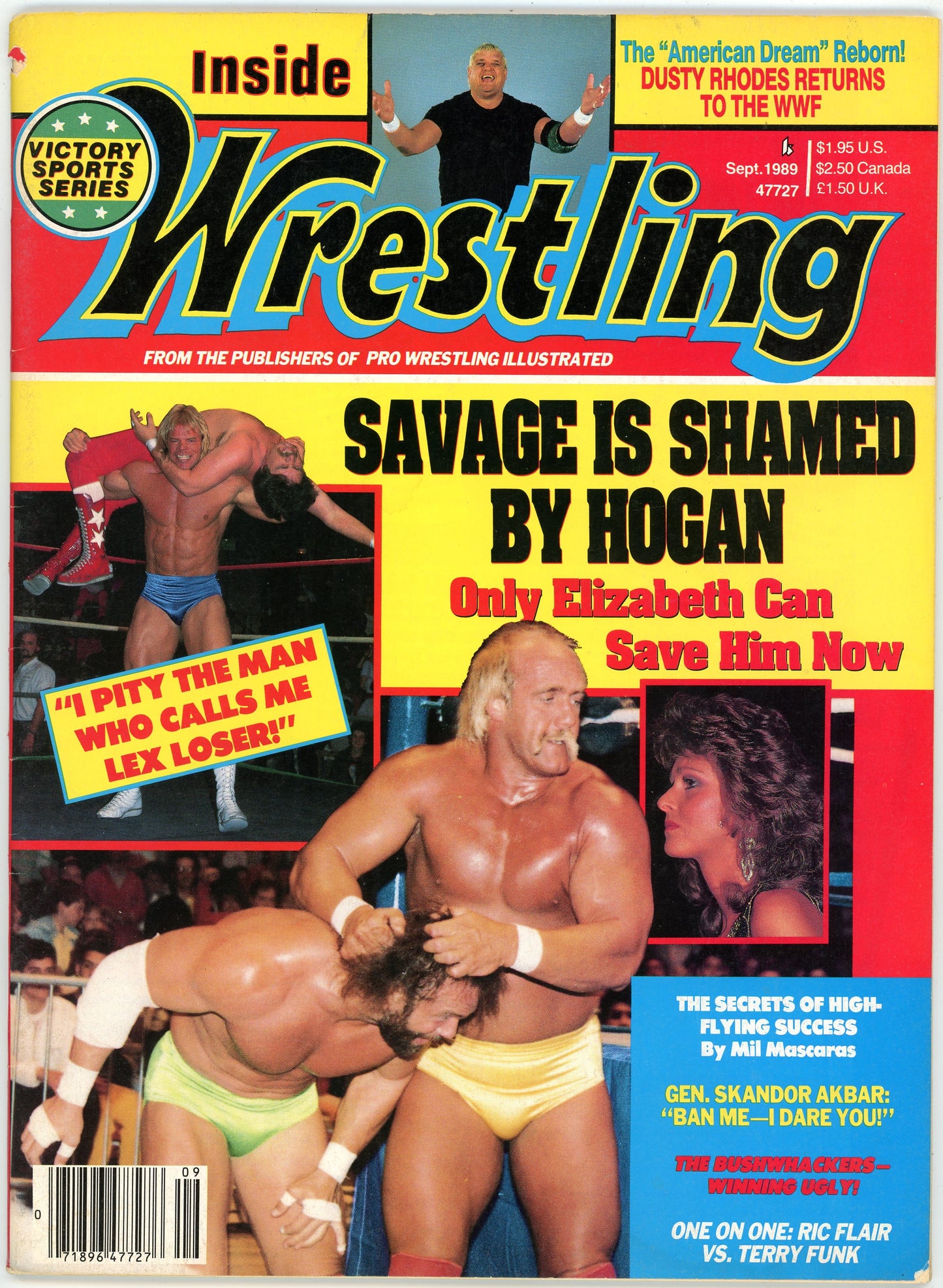 Inside Wrestling Vintage Magazine (September, 1989) Hulk Hogan, Randy Savage