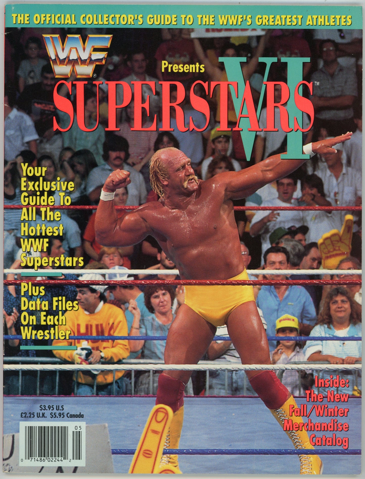 WWF WWE Presents Superstars VI Wrestling Magazine (1991) Hulk Hogan Cover