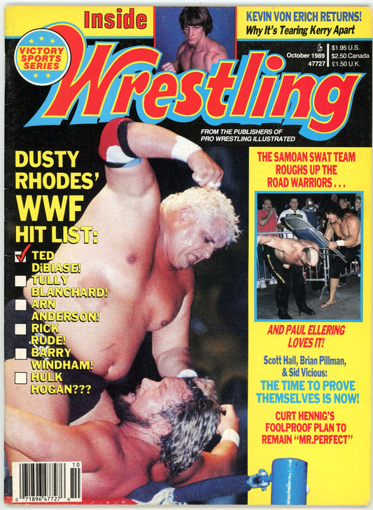 Inside Wrestling Vintage Magazine (October, 1989) Dusty Rhodes vs. Ted DiBiase