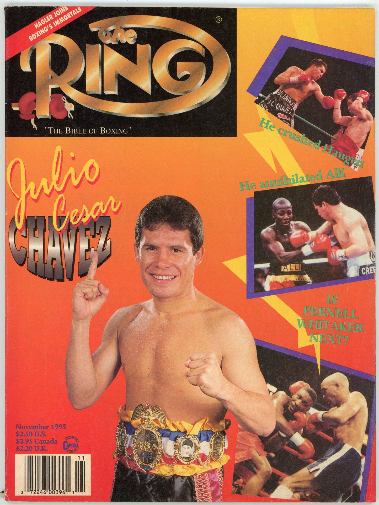 The Ring Vintage Boxing Magazine (November 1993) Julio Cesar Chavez