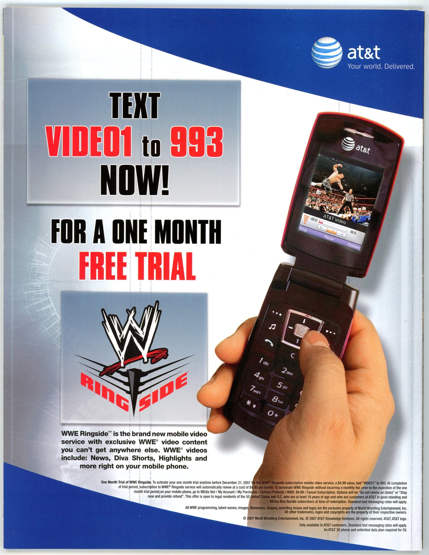 WWE Wrestling Magazine (August 2007) Rey Mysterio Cover