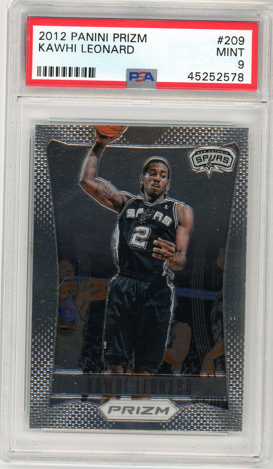 2012 Panini Prizm Kawhi Leonard Graded Card #209 PSA 9