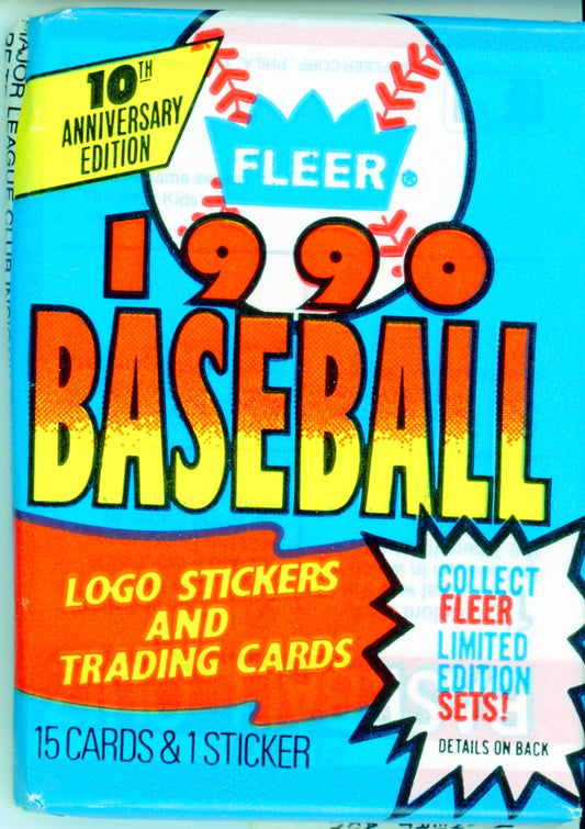 1990 Fleer Baseball Trading Card Pack