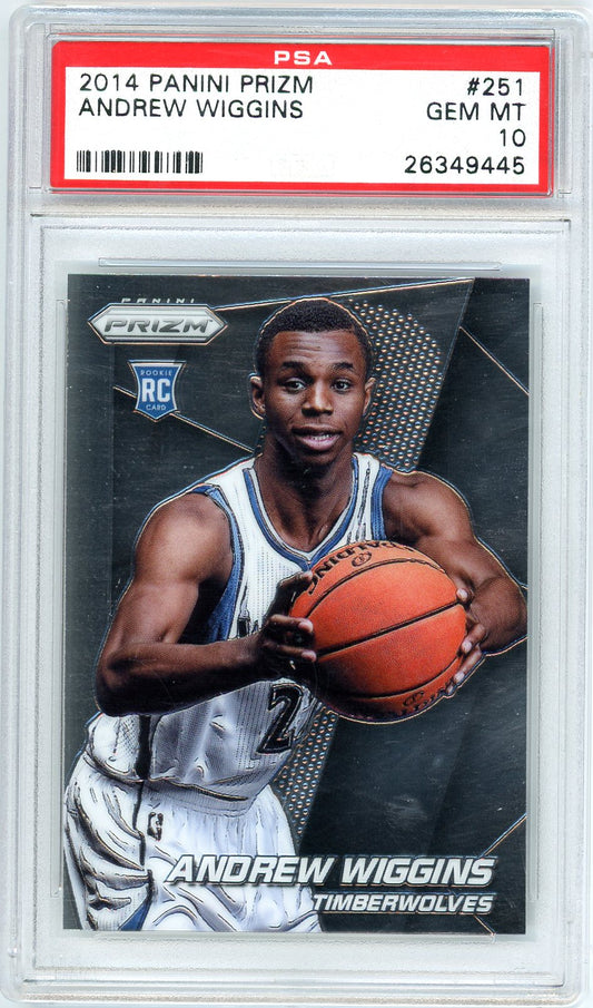 2014 Panini Prizm Andrew Wiggins Graded Rookie Card #251 PSA 10