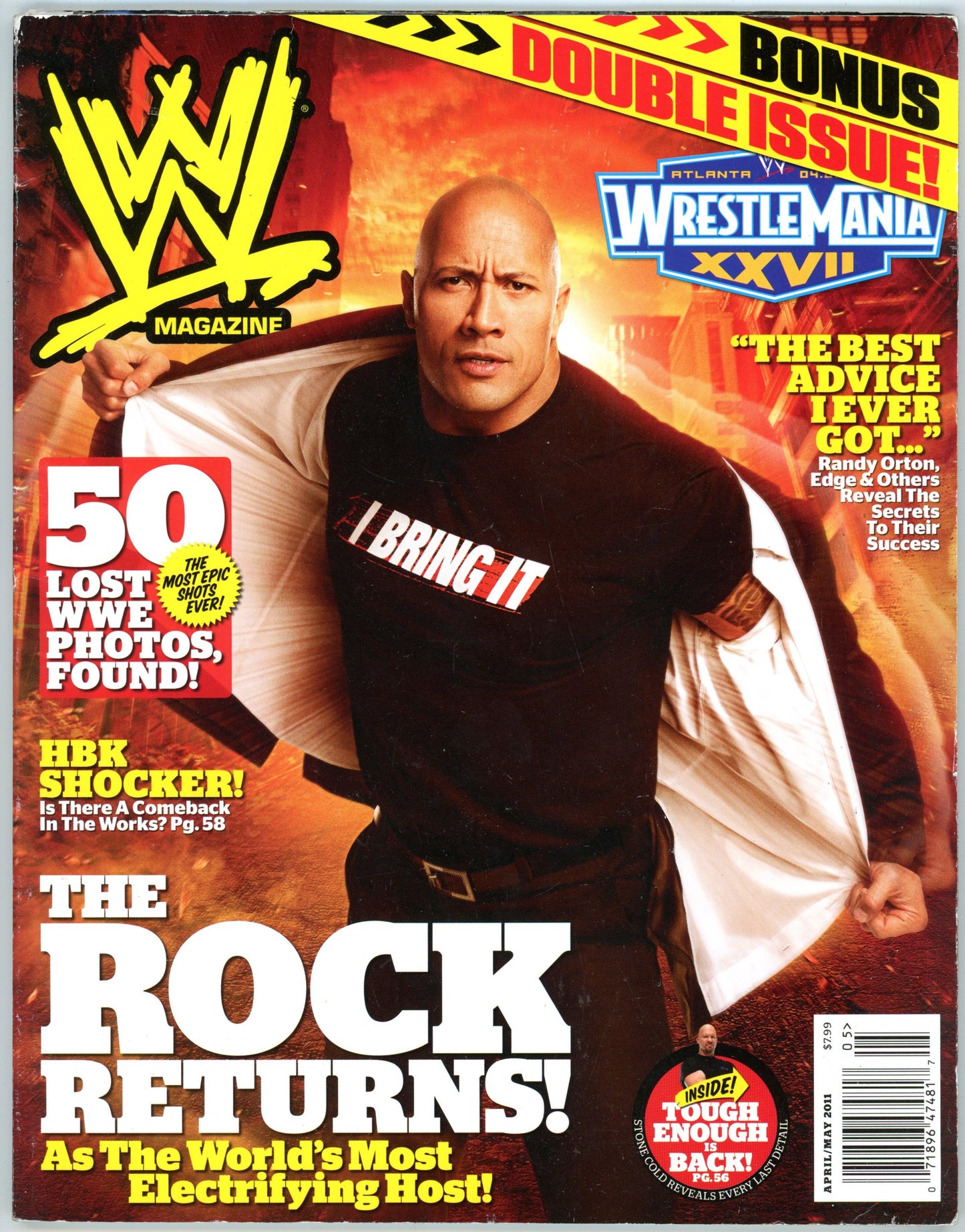 WWE Wrestling Magazine (April/May 2011) Double Issue The Rock Cover