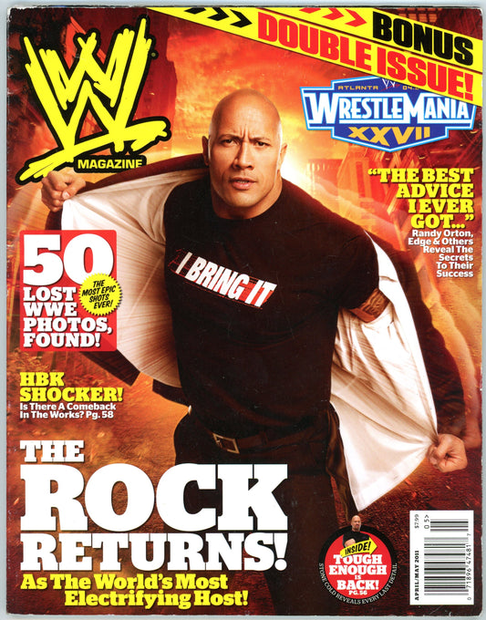 WWE Wrestling Magazine (April/May 2011) Double Issue The Rock Cover