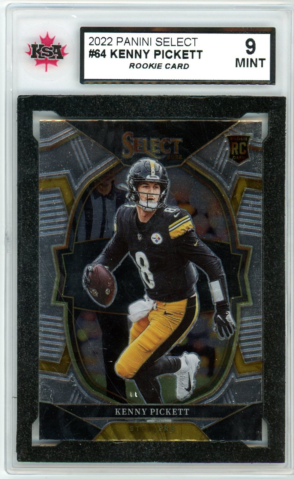 2022 Panini Select Kenny Pickett Graded Rookie Card #64 KSA 9