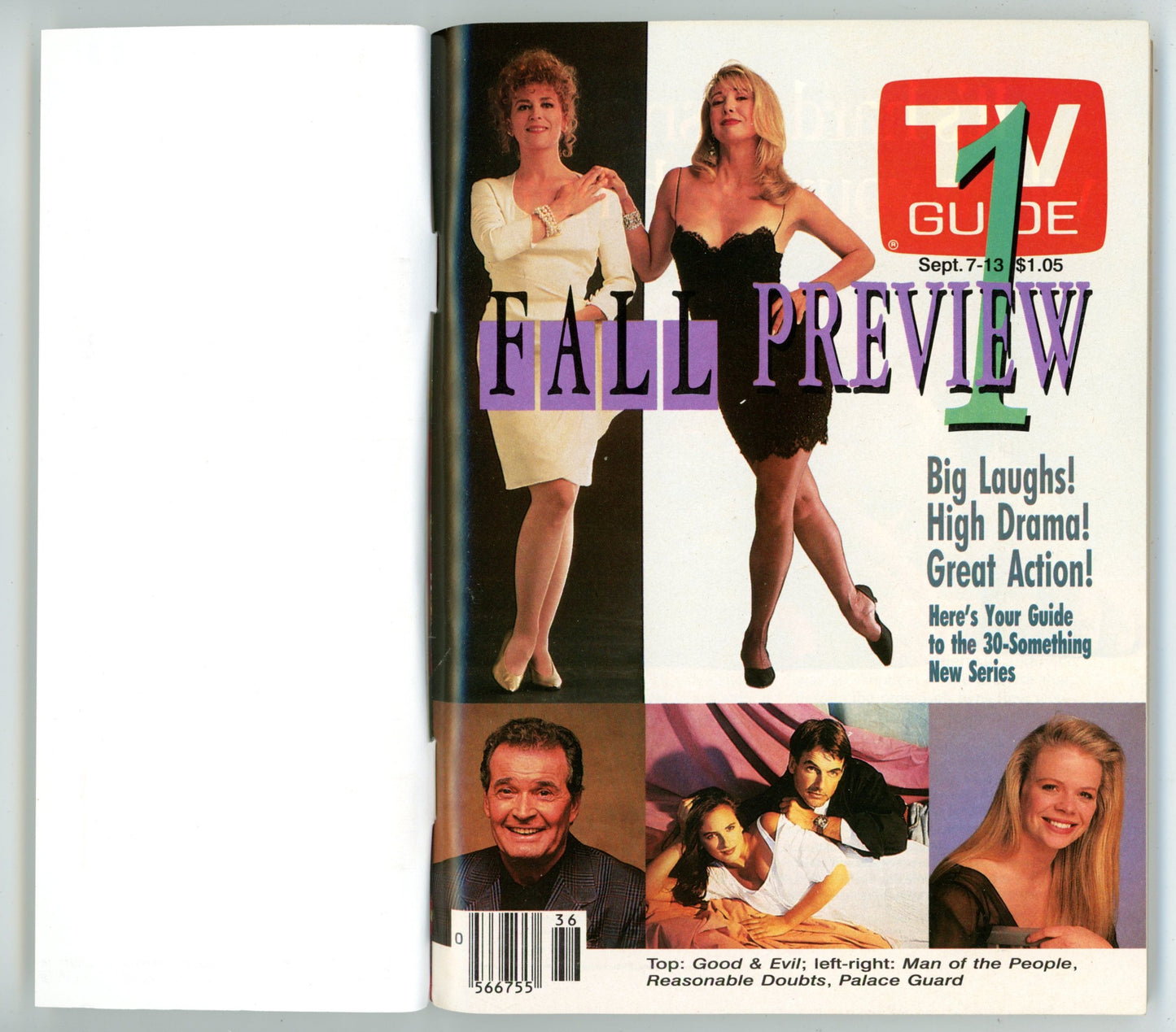 TV Guide Canada Vintage Magazine (September 7-13 1991) Newsstand Regular Toronto Fall Preview 1