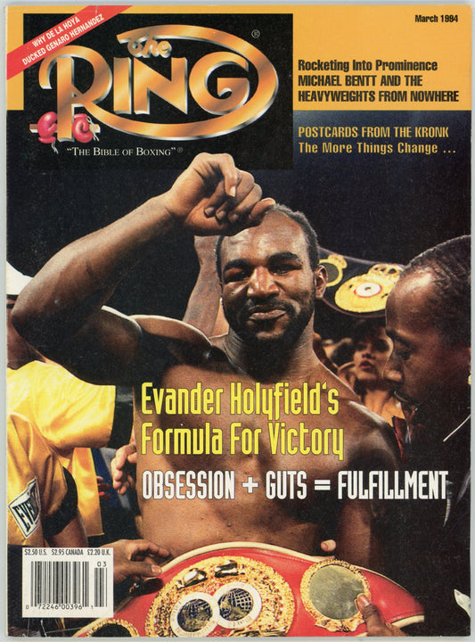 The Ring Vintage Boxing Magazine (March 1994) Evander Holyfield Cover