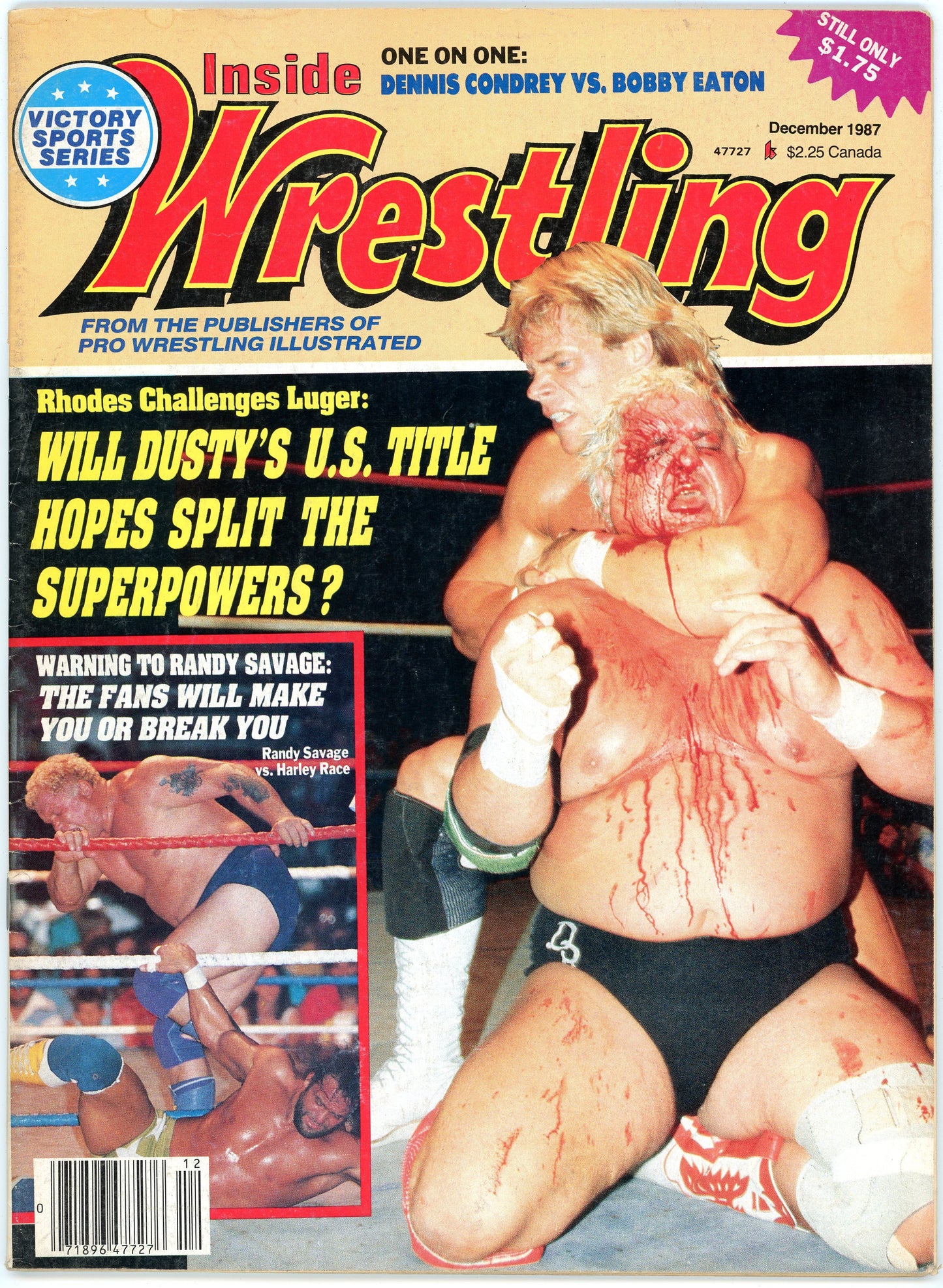 Inside Wrestling Vintage Magazine (December, 1987) Dusty Rhodes, Lex Luger