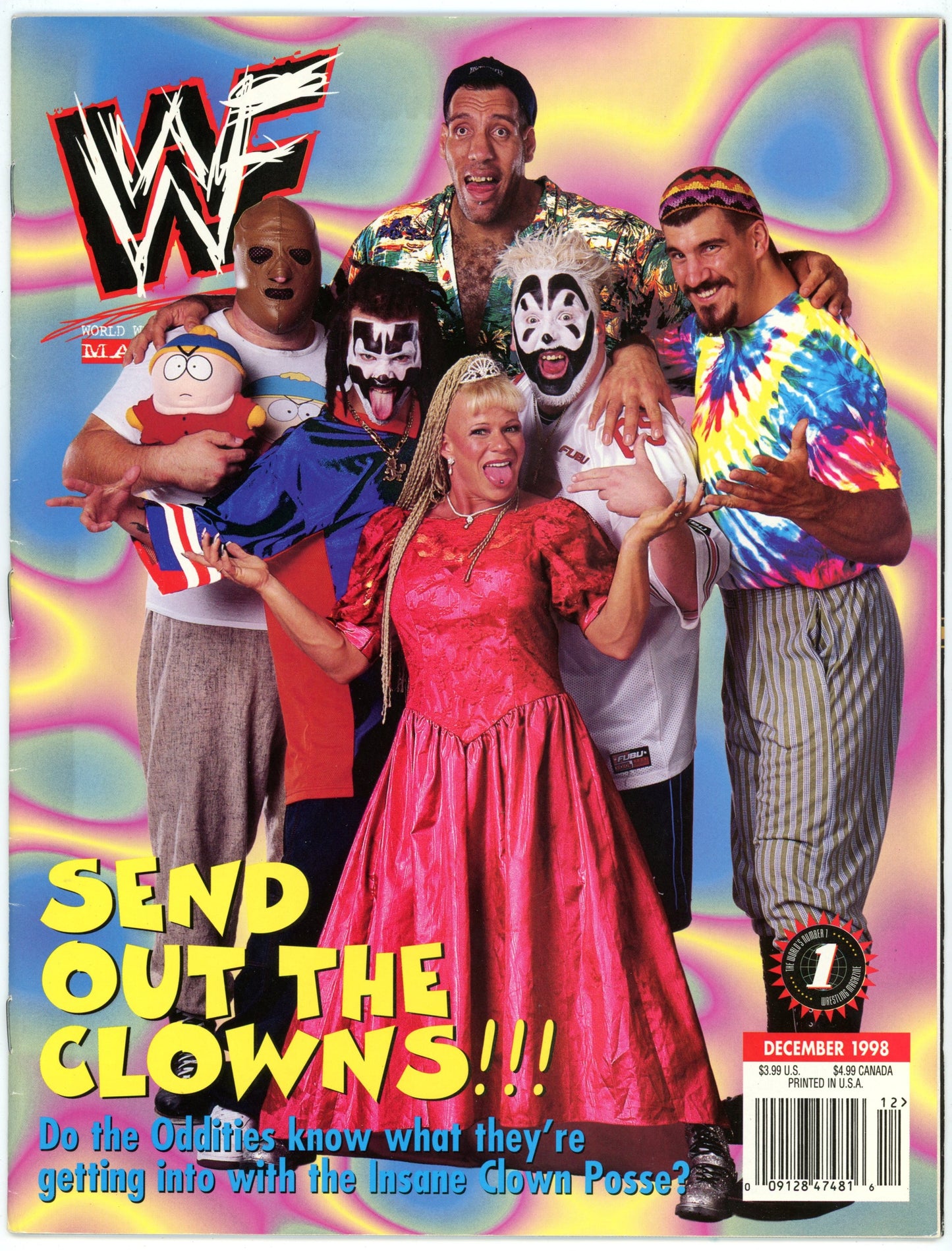 WWF WWE Wrestling Magazine (December 1998) Insane Clown Posse / Oddities Cover