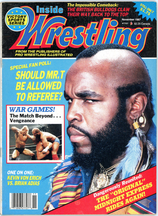 Inside Wrestling Vintage Magazine (December, 1987) Mr. T