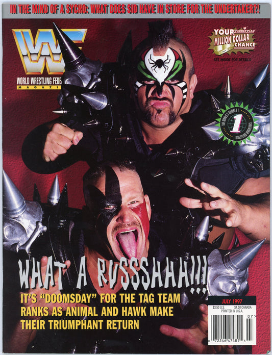 WWF WWE Vintage Wrestling Magazine (July 1997) Legion of Doom Cover