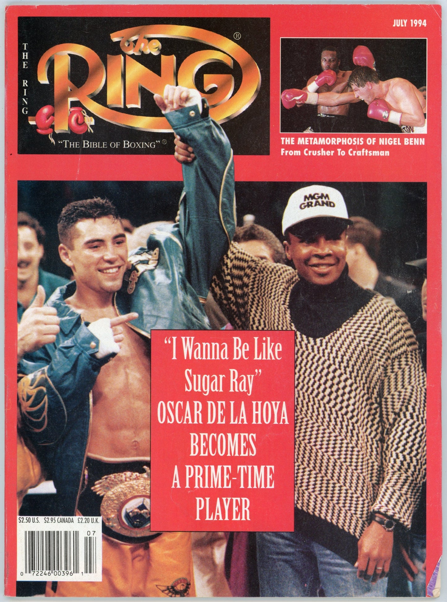 The Ring Vintage Boxing Magazine (July 1994) Oscar De La Hoya Cover