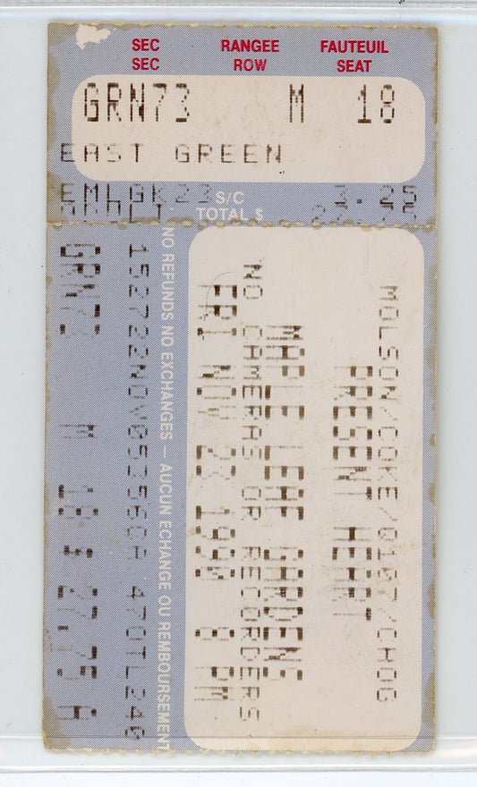 Heart Vintage Concert Stub Maple Leaf Gardens (Toronto, 1990)