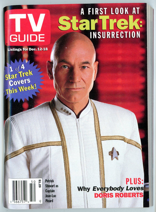TV Guide Canada Vintage Magazine (December 12-18 1998) Newsstand Patrick Stewart Cover