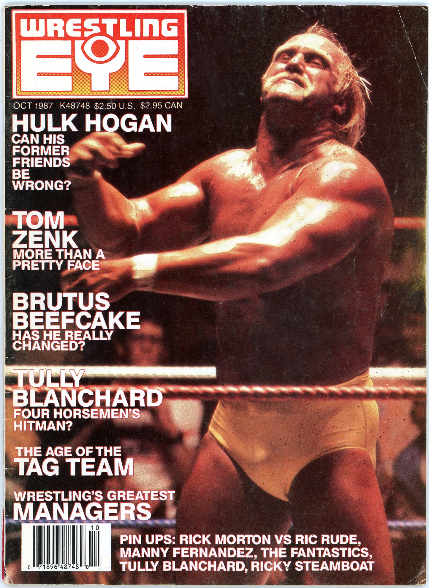 Wrestling Eye Vintage Magazine (October, 1987) Hulk Hogan