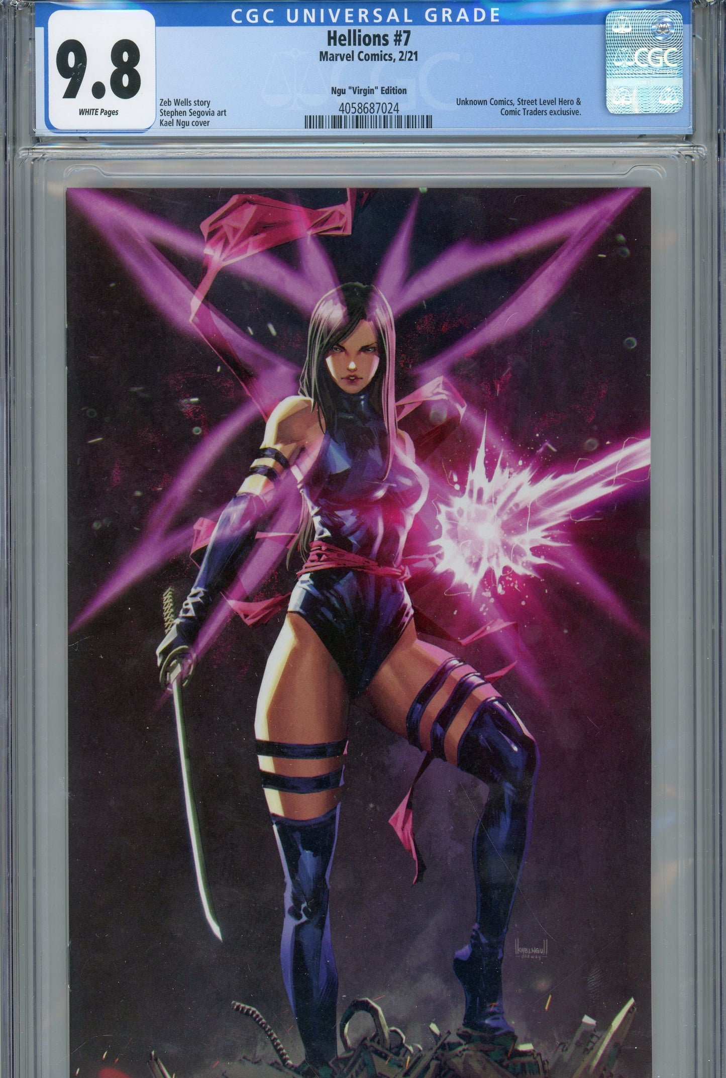 2021 Marvel Comics Hellions #7 Graded Comic Book CGC 9.8 Ngu "Virgin" Edition