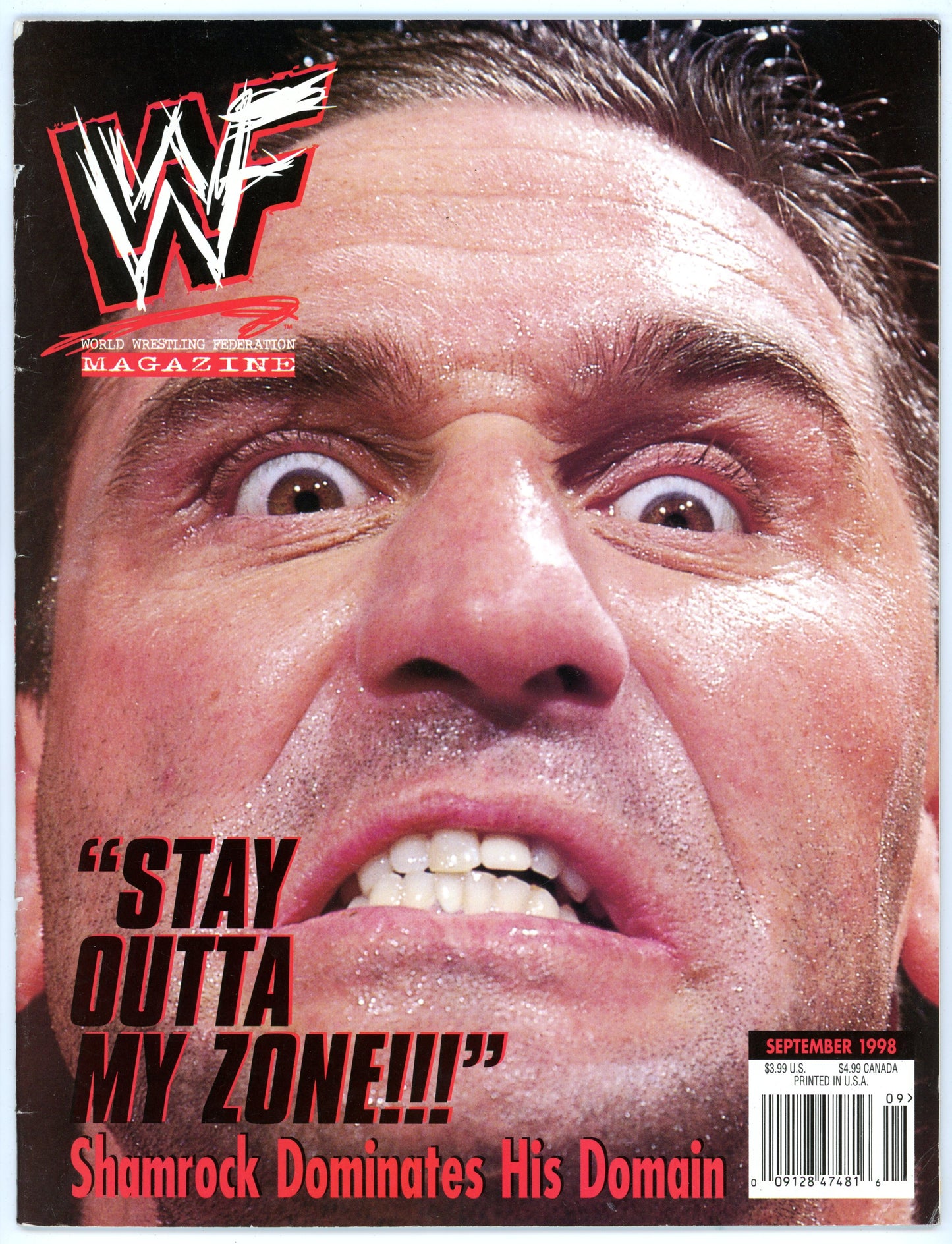 WWF WWE Wrestling Magazine (September 1998) Ken Shamrock Cover