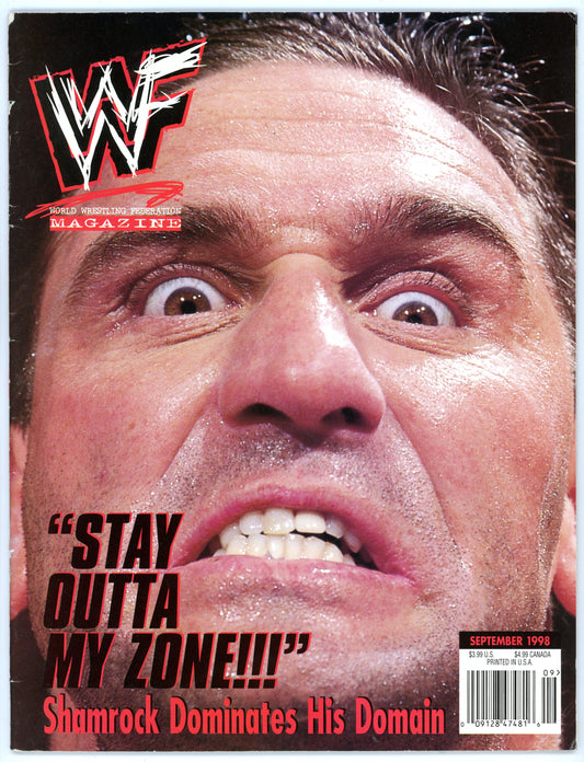 WWF WWE Wrestling Magazine (September 1998) Ken Shamrock Cover