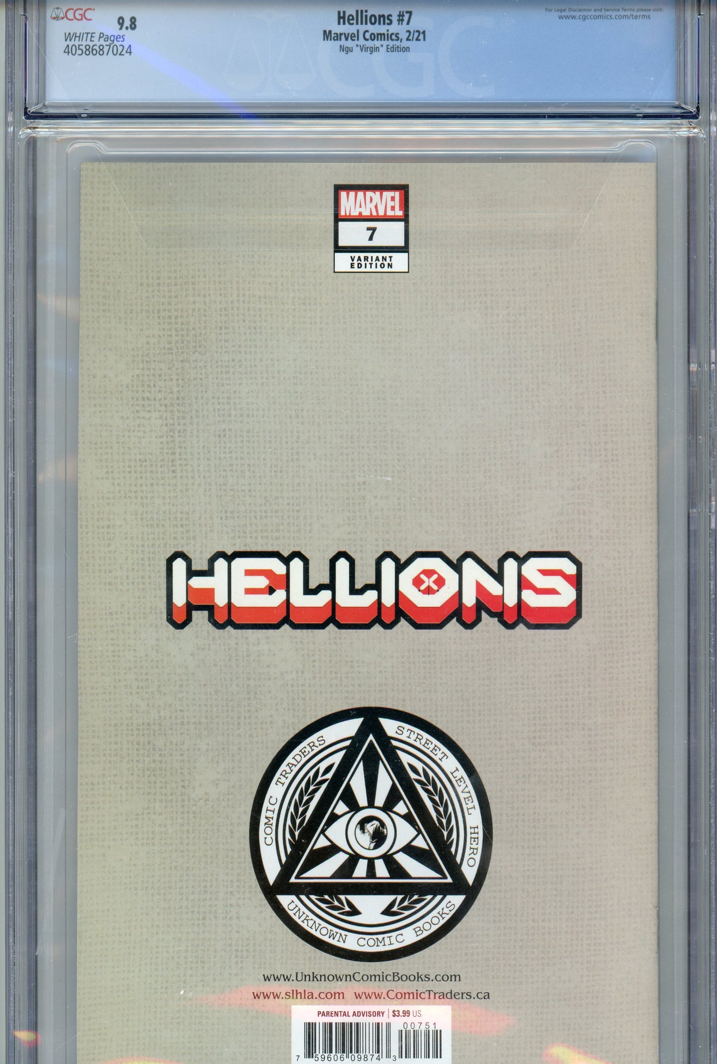 2021 Marvel Comics Hellions #7 Graded Comic Book CGC 9.8 Ngu "Virgin" Edition