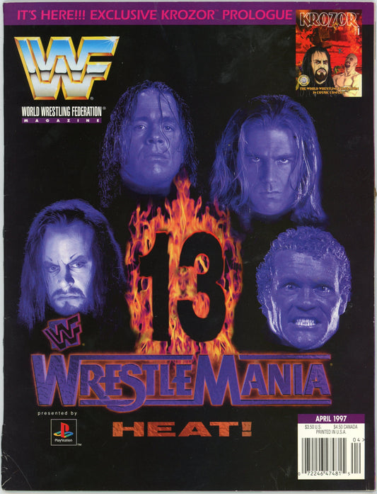 WWF WWE Vintage Wrestling Magazine (April 1997) Wrestlemania 13 Issue