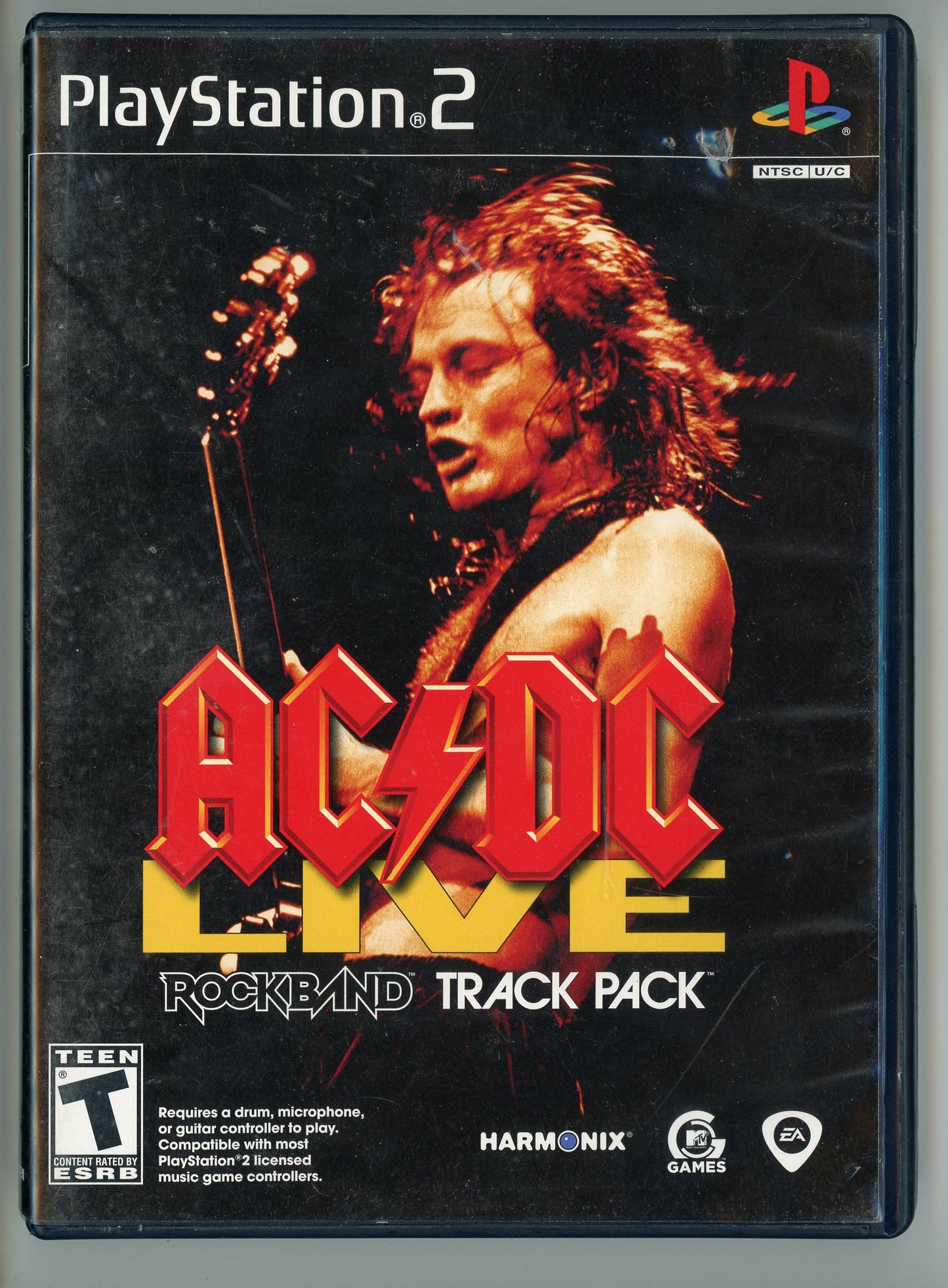 2008 Rock Band AC/DC Live Track Pack Playstation 2 Video Game Disc In Box