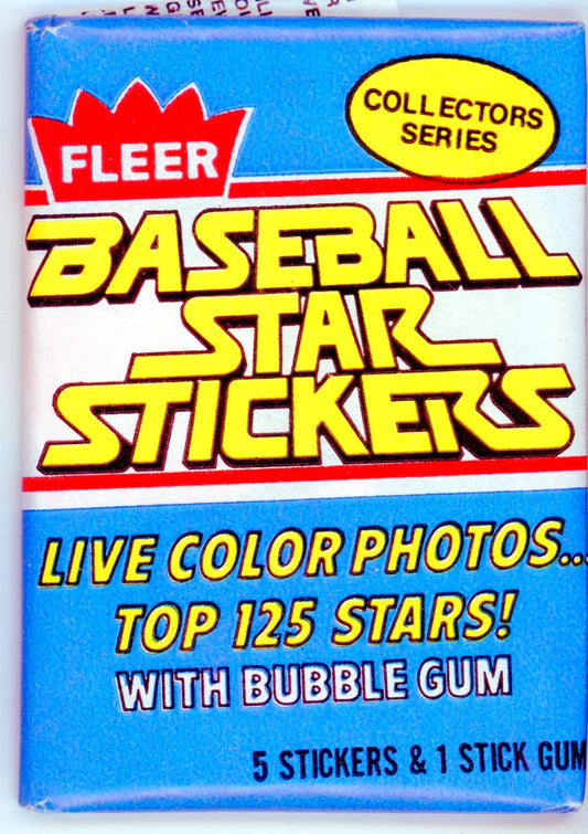 1987 Fleer Baseball Star Stickers Trading Card Pack