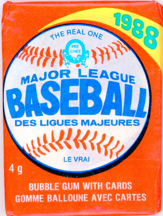 1988 O-Pee-Chee Baseball Trading Card Pack