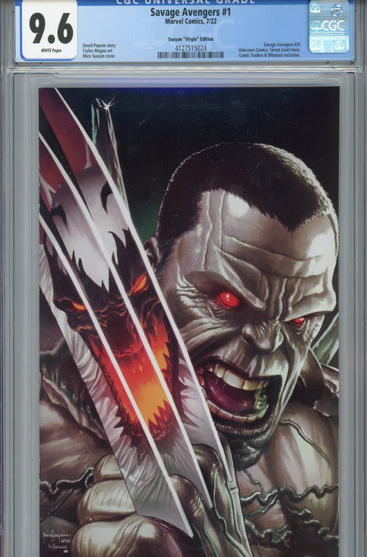 2022 Marvel Comics Savage Avengers #1 Graded Comic Book CGC 9.6 Suayan "Virgin" Edition