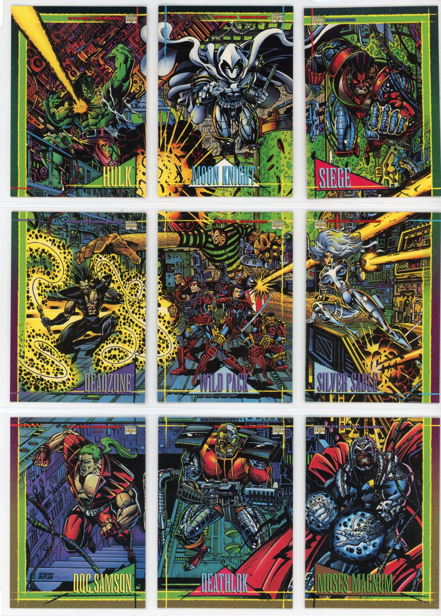 1993 Skybox Marvel Universe IV Complete Trading Card Set (180 Cards)