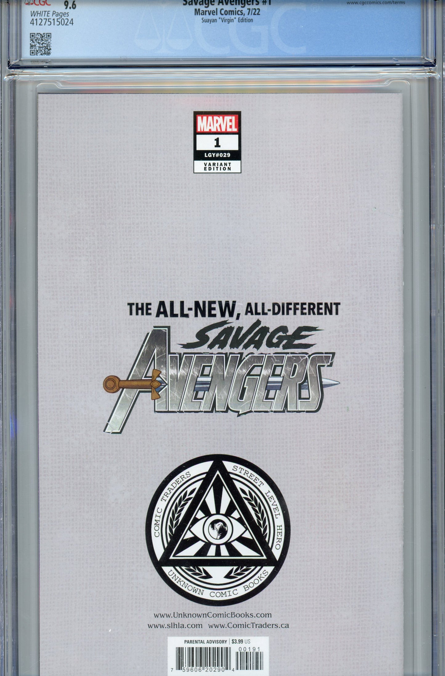 2022 Marvel Comics Savage Avengers #1 Graded Comic Book CGC 9.6 Suayan "Virgin" Edition
