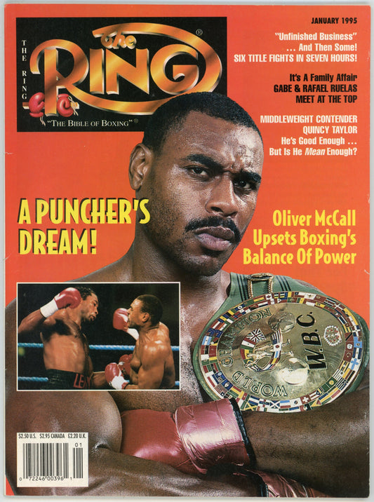 The Ring Vintage Boxing Magazine (January 1995) Oliver McCall Cover