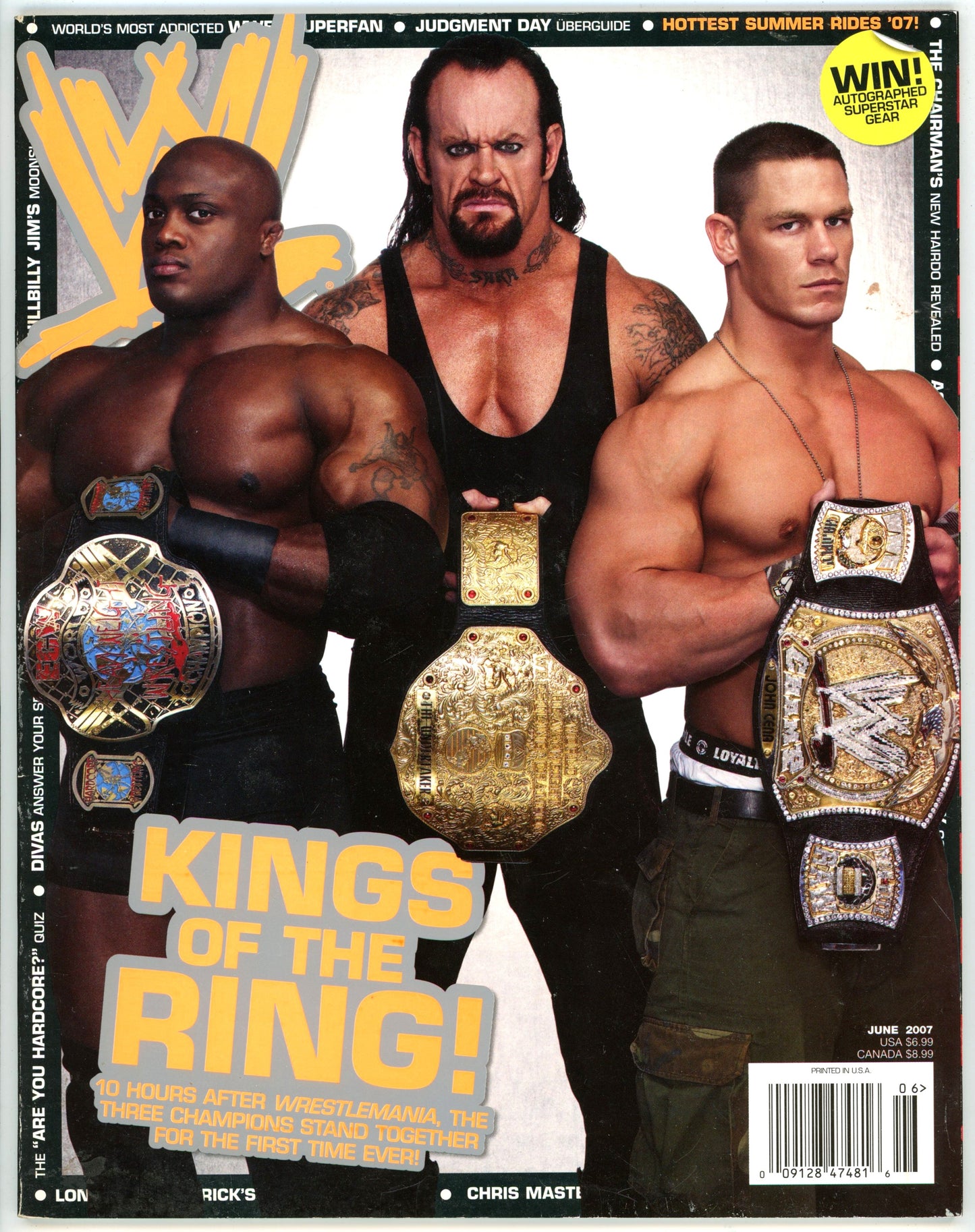 WWE Wrestling Magazine (June 2007) The Undertaker / Bobby Lashley / John Cena