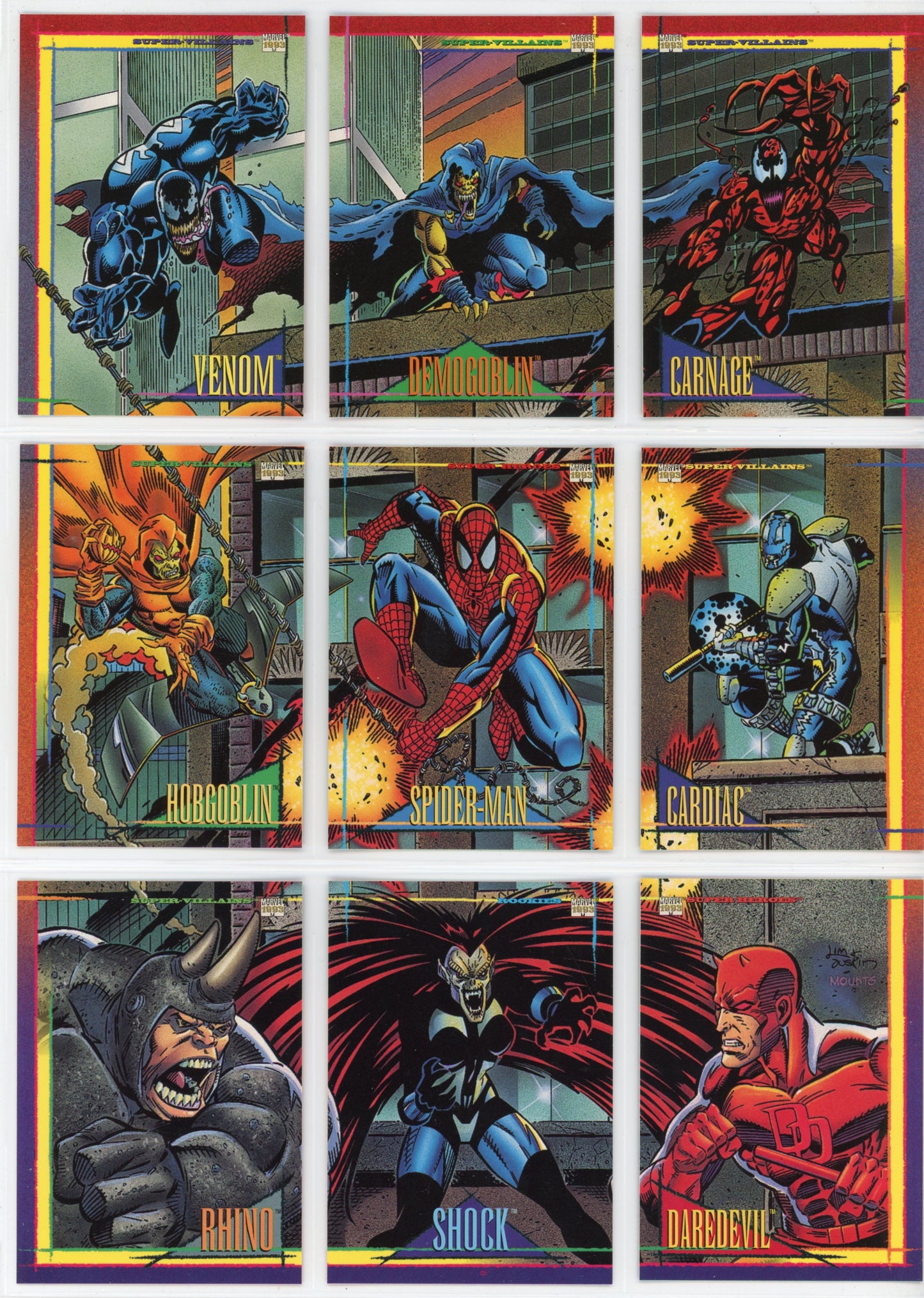1993 Skybox Marvel Universe IV Complete Trading Card Set (180 Cards)