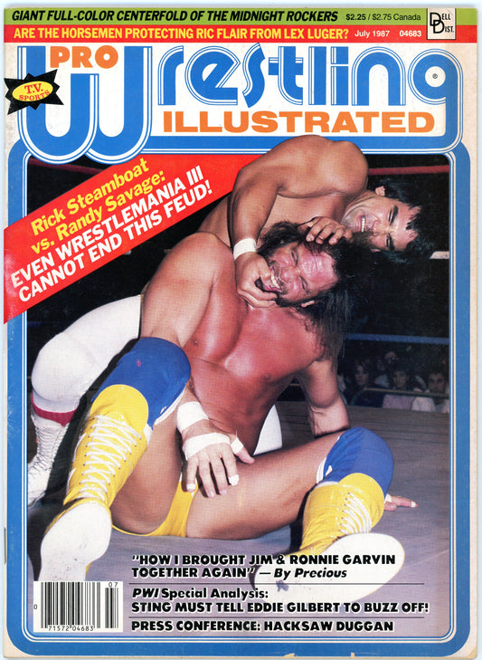 Pro Wrestling Illustrated Vintage Magazine (July, 1987) Ricky Steamboat vs. Randy Savage