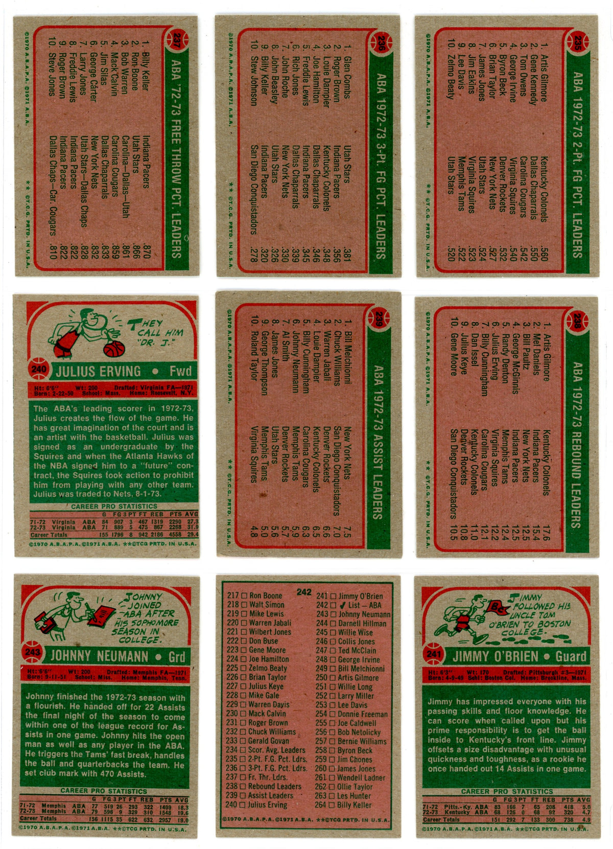 1973/74 Topps NBA Basketball Card Complete Set (264 Cards) EX/NMT Looks Pack Fresh