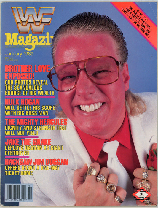 WWF WWE Vintage Wrestling Magazine (January 1998) Brother Love Cover
