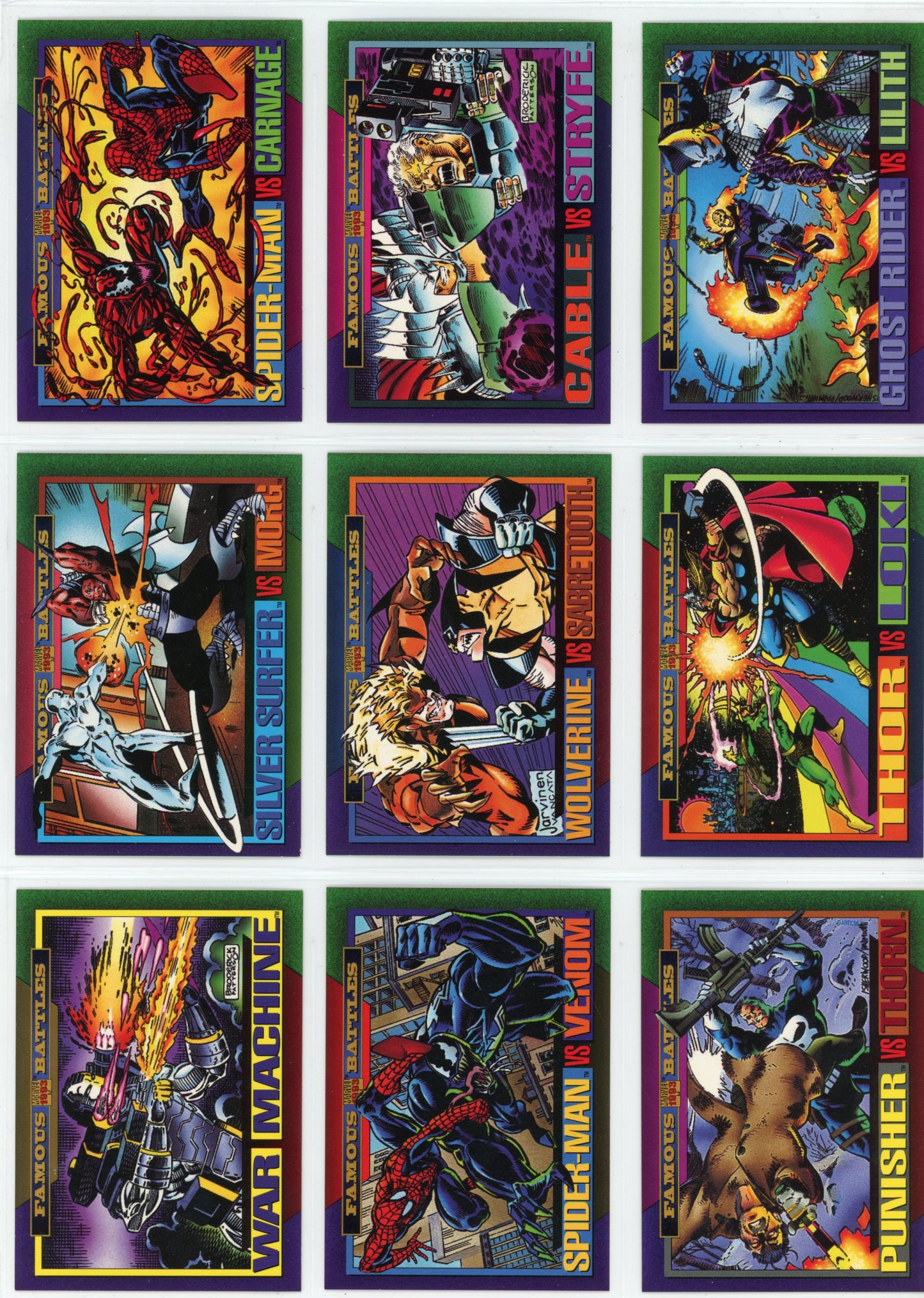 1993 Skybox Marvel Universe IV Complete Trading Card Set (180 Cards)