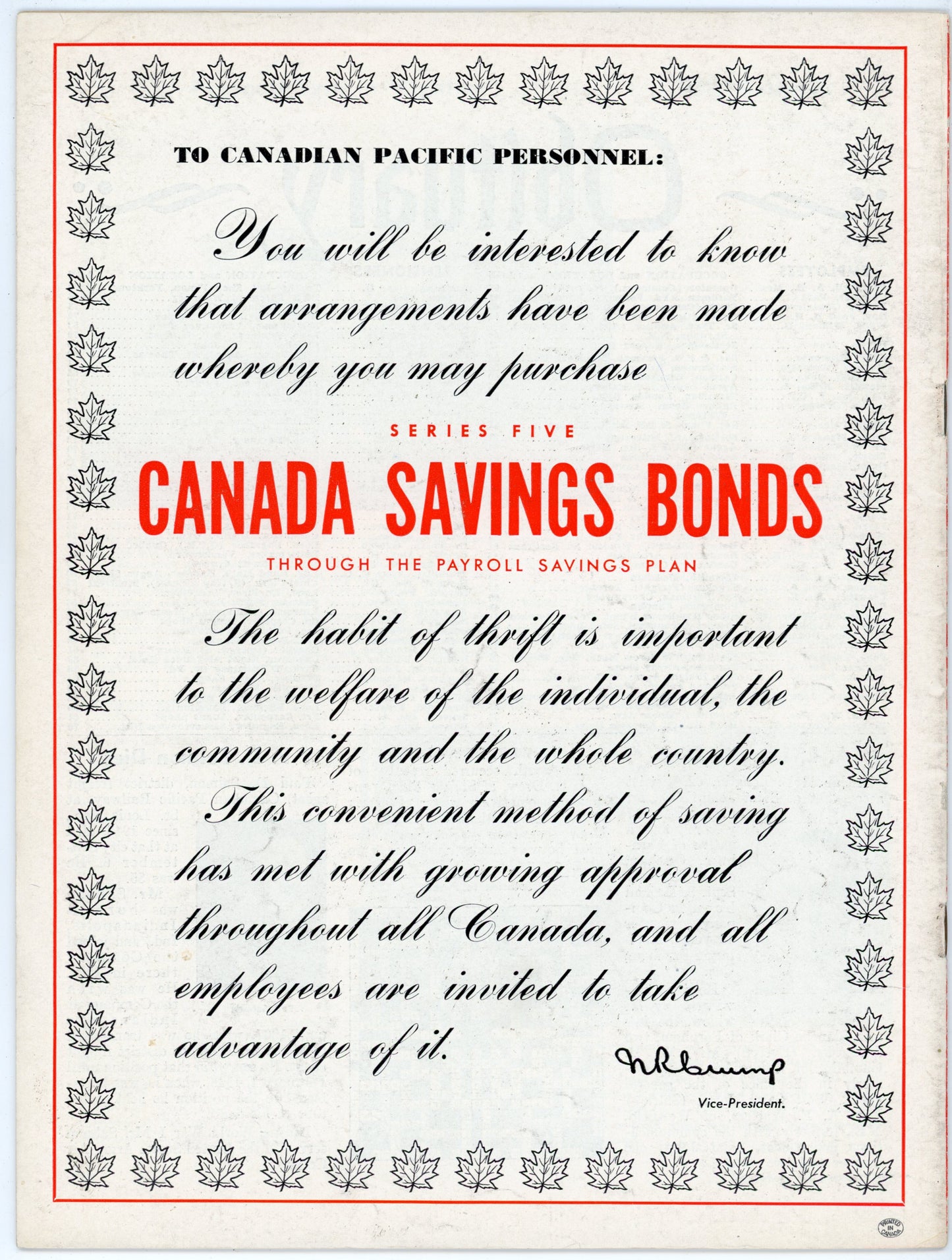 Canadian Pacific Railway Spanner No. 168 (October 1950) Vintage Magazine