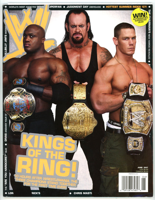 WWE Wrestling Magazine (June 2007) The Undertaker / Bobby Lashley / John Cena + Baldy Vince Poster