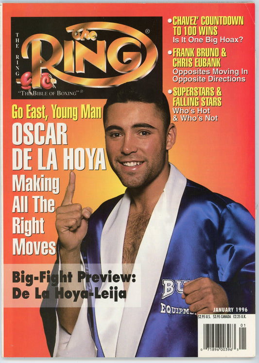 The Ring Vintage Boxing Magazine (January 1996) Oscar De La Hoya Cover